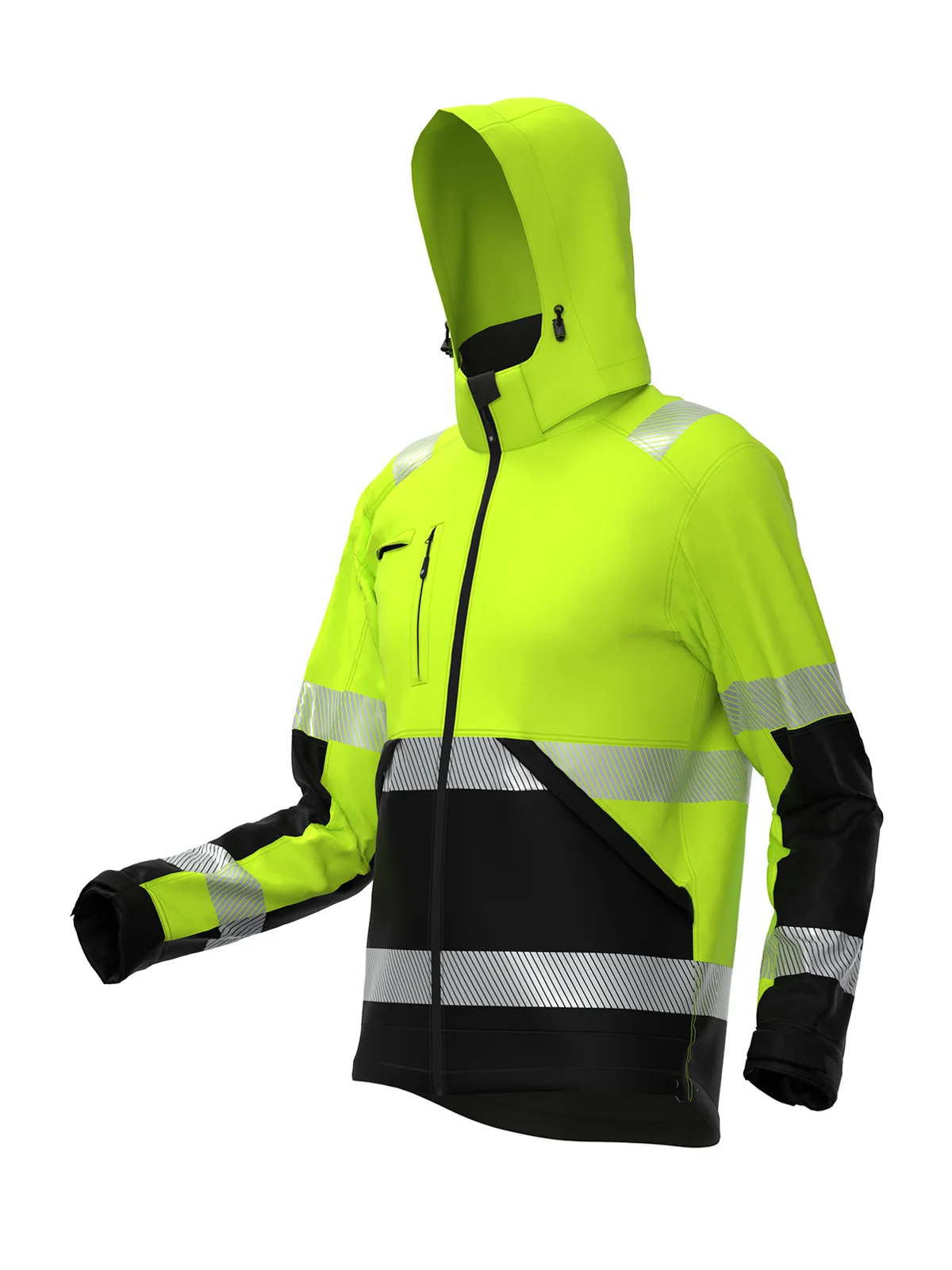 Jachetă softshell de iarnă VALENCIA Hi-vis Class 2 – vedere 3