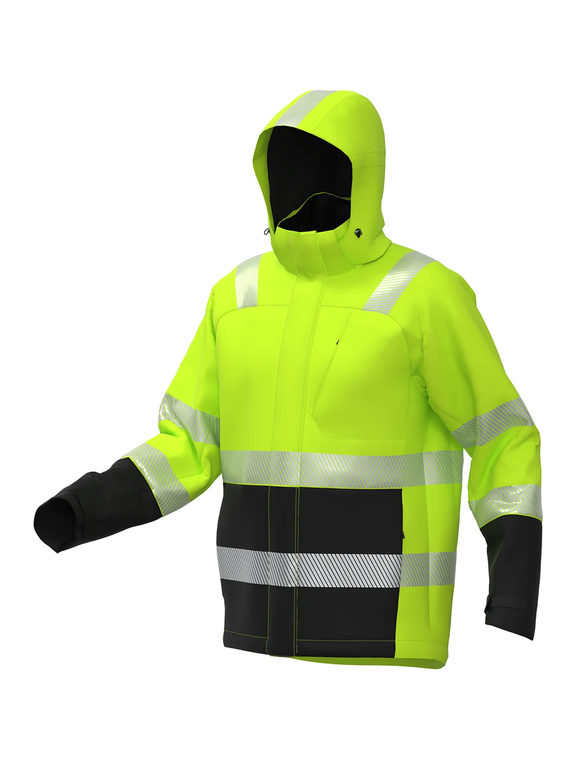 Jachetă de iarnă LIMA Hi-vis Class 3 cu SORONA – vedere 2