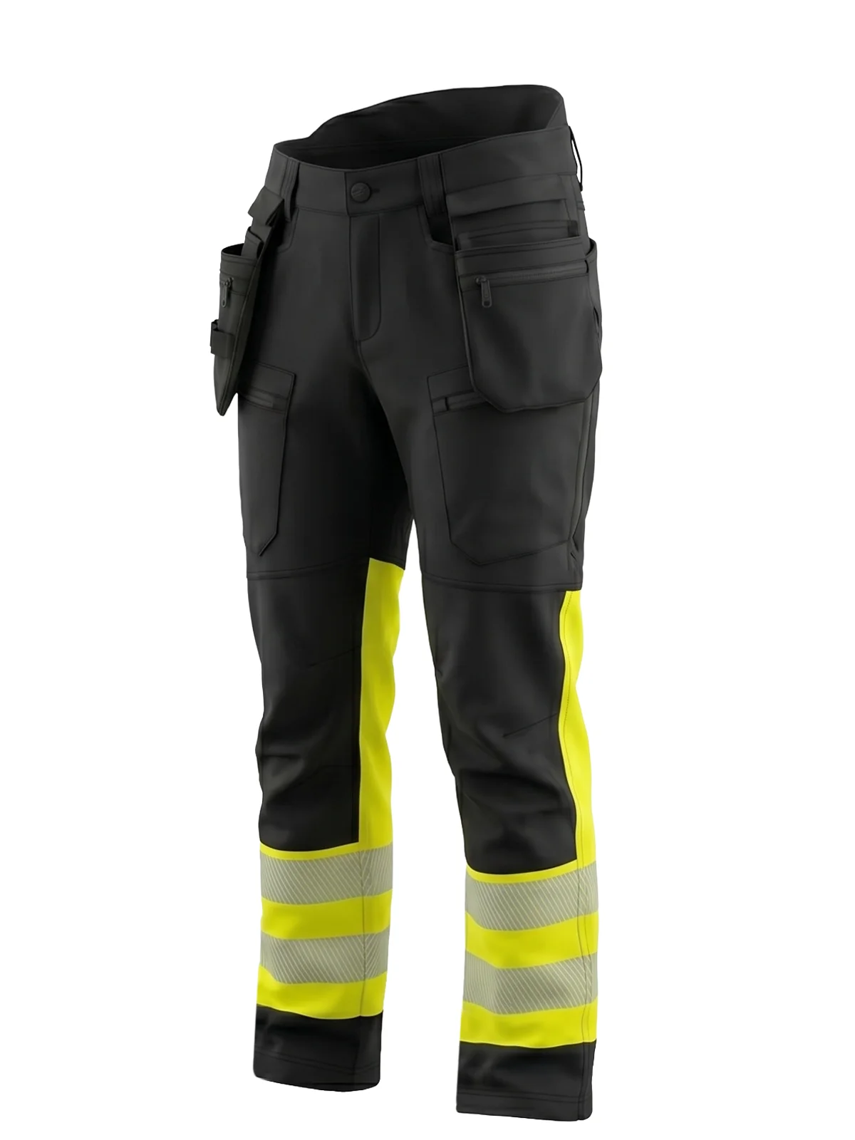 Winter Softshell pants CARGOPLUS Hi-vis Class 1 – view 2