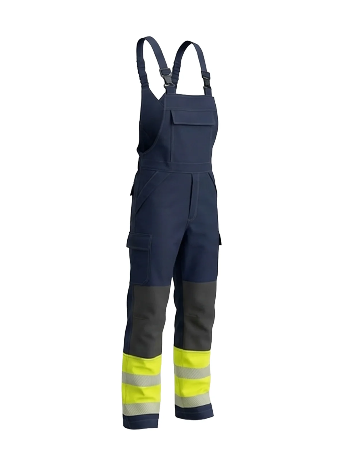 Pantaloni antistatici cu bretele MULTISAFE III cat. Hi-vis Class 1 – vedere 2