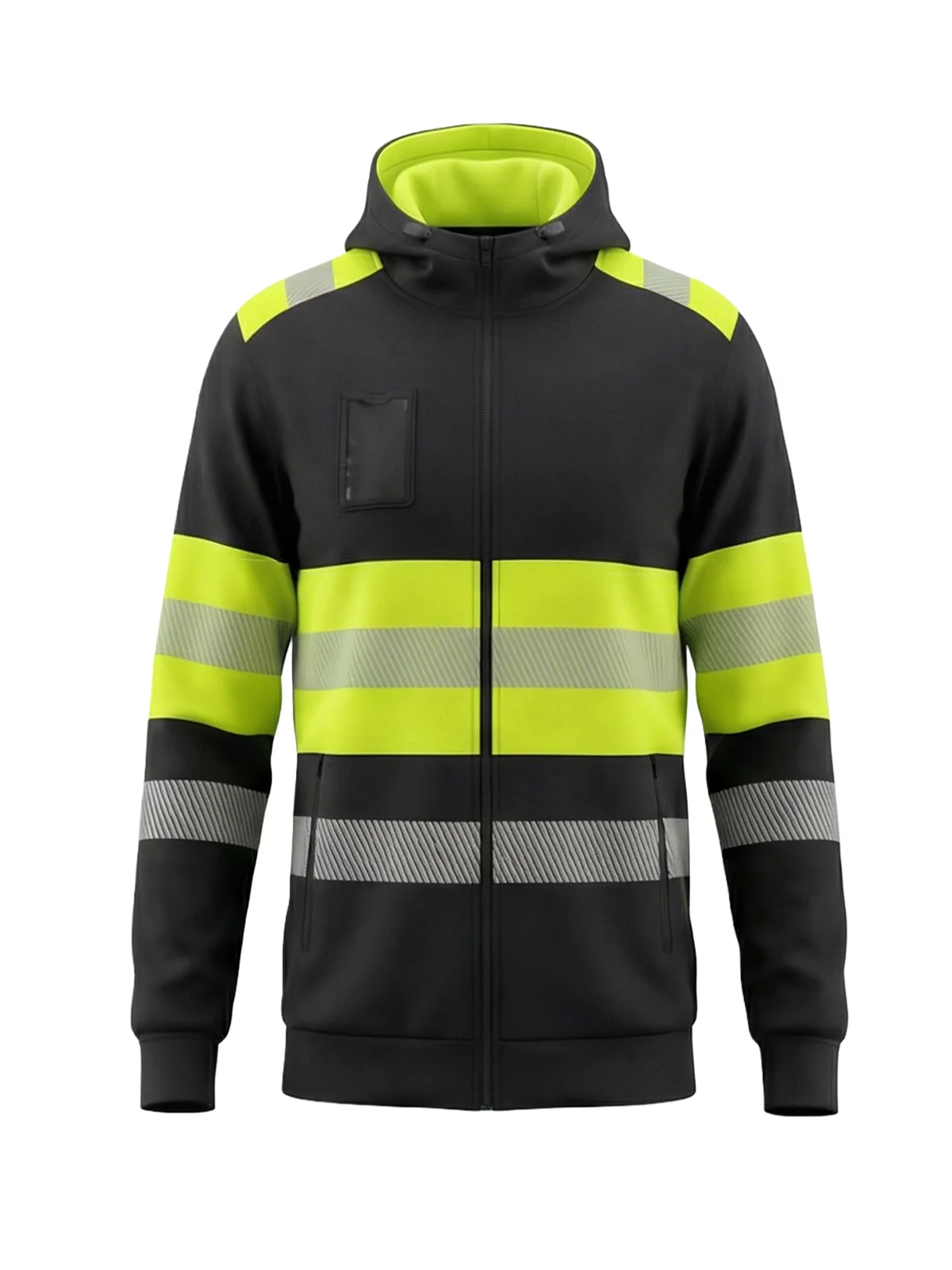Hanorac cu fermoar și glugă DELAVER Hi-vis Class 1