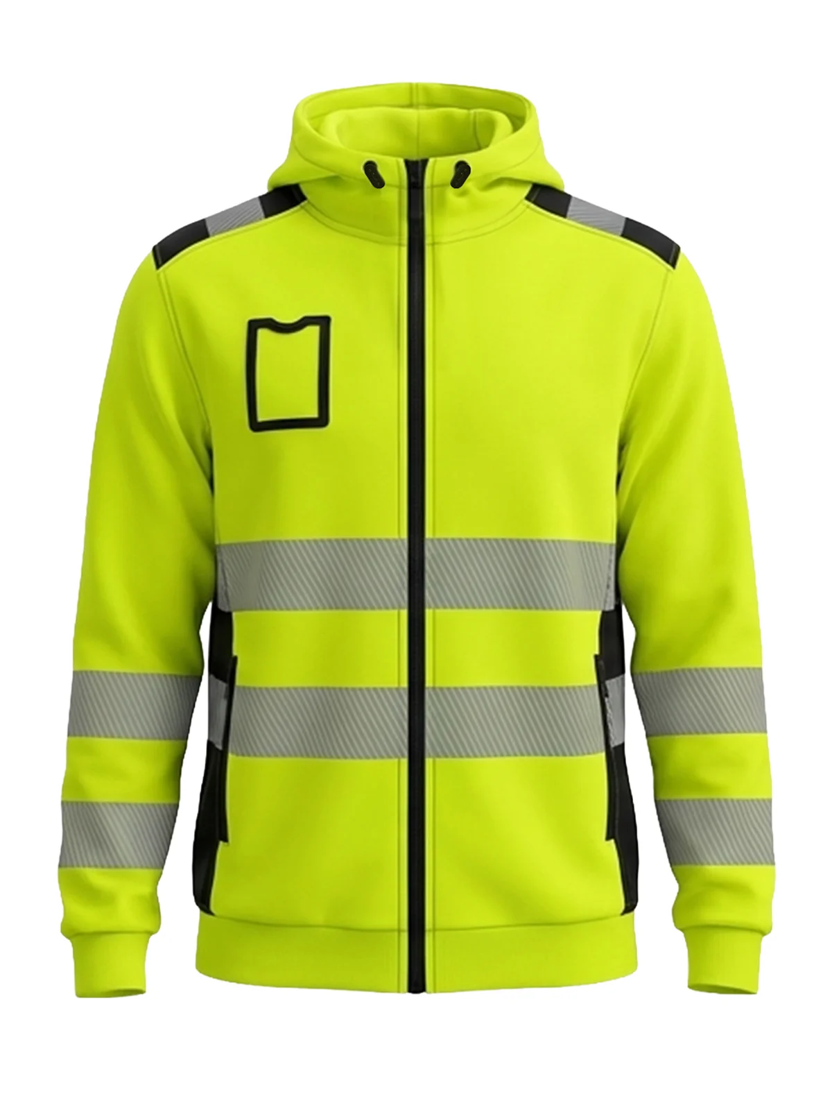 Hanorac cu fermoar și glugă DELAVER Hi-vis Class 3