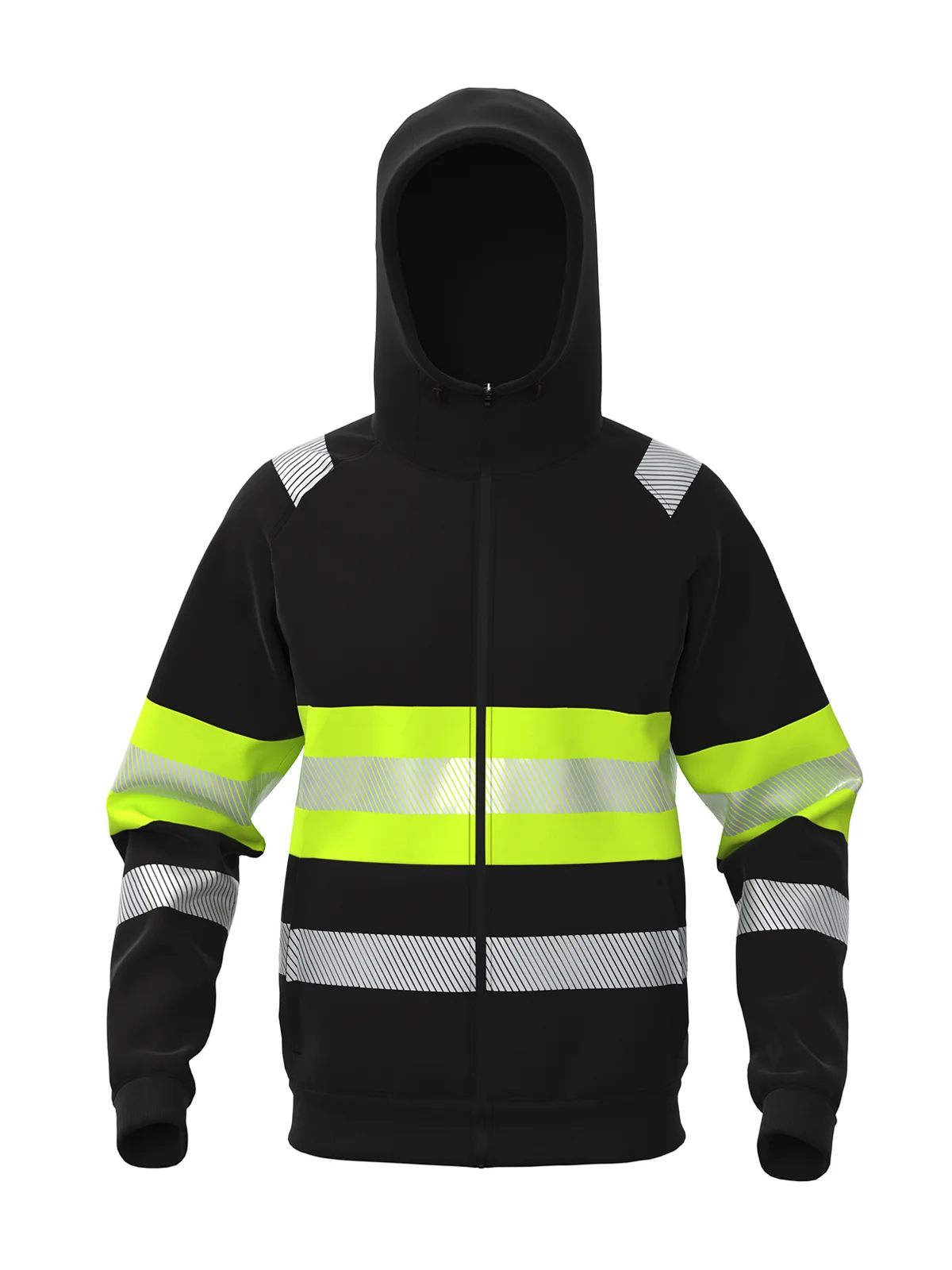 Hanorac cu fermoar și glugă FenixPlus Hi-vis Class 1